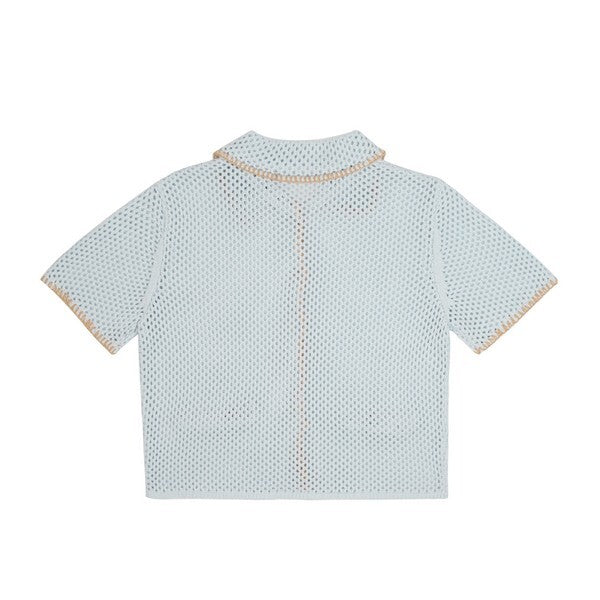 ショートニットメッシュカーディガン Z00386