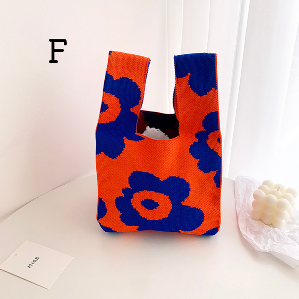 【8color】スモールニットバケットバッグ Z00012