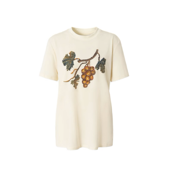 グレーププリントオーバーサイズTシャツ《Z01003》