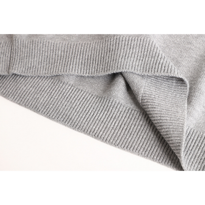 【3color】シンプルフラワーニットベスト X-335