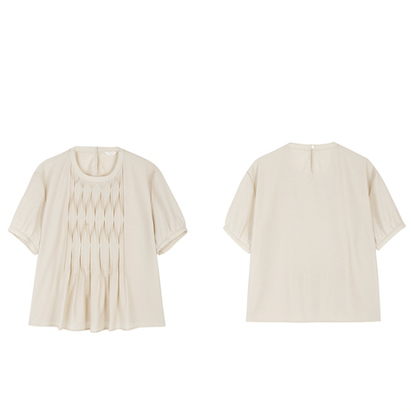 デザインプリーツブラウス X-113