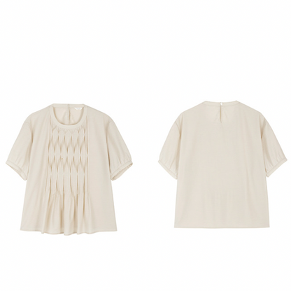 デザインプリーツブラウス X-113