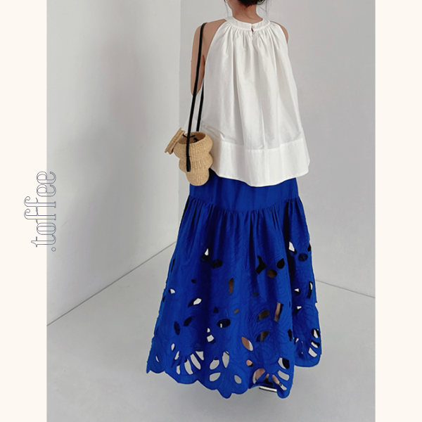 カットアウトロングスカート　Z00421