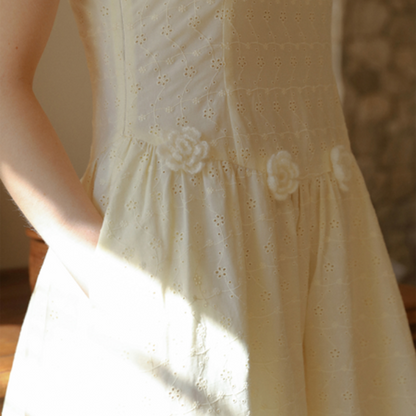 立体フラワー装飾ノースリーブワンピース《Z00828》