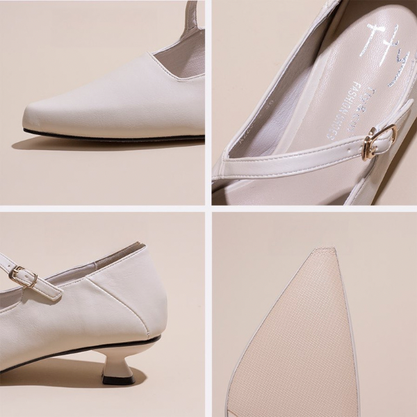 【４color】ポインテッドトゥバンドパンプス w-045