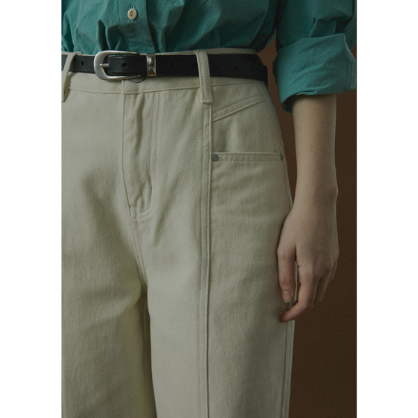 ハイウエストストレートデニムパンツ Z00043