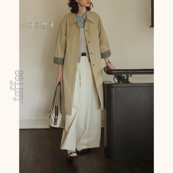 しわ加工入りヴィンテージミドル丈ジャケット　Z00533