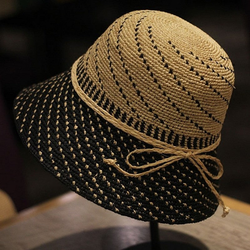 【４color】天然ラフィアの麦わら帽子