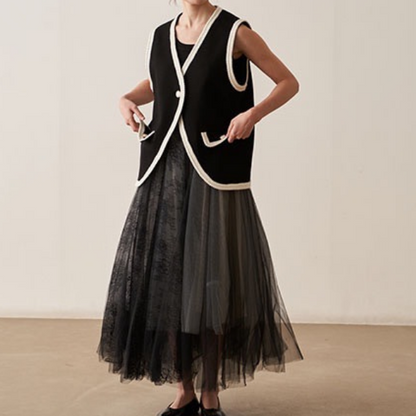 チュールレーススカート X-088