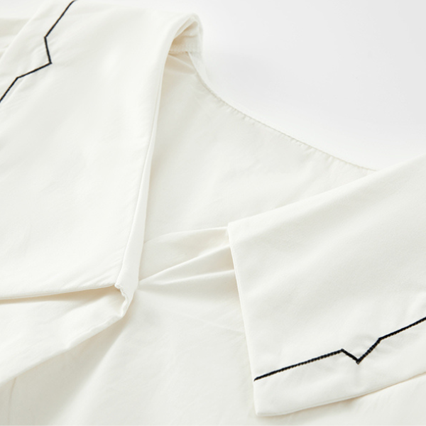 イレギュラーラペルネイビーライントップス X-258