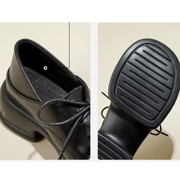 ミドルヒールレースアップシューズ w-055