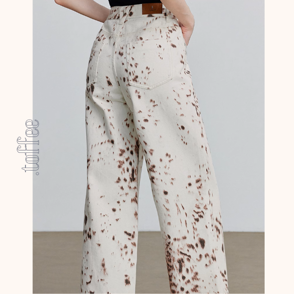 【4pattern】プリントストレートジーンズ《Z00929》