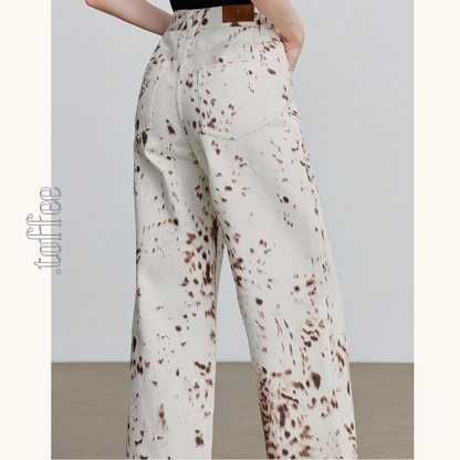 【4pattern】プリントストレートジーンズ《Z00929》