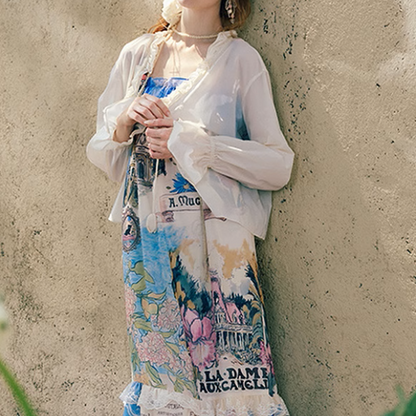 フリルシアークロップドカーディガン《Z00971》