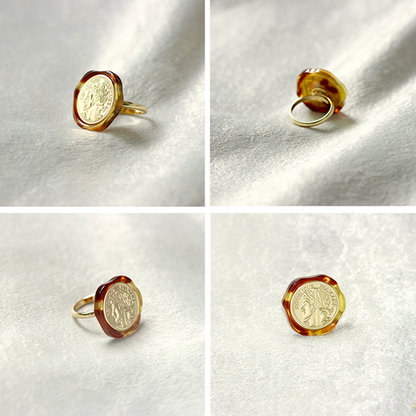 コインモチーフワイドリング　《Z00800》