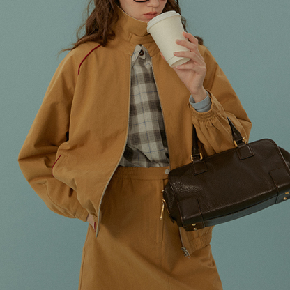 ジップジャケット＆ショート丈スカートのセットアップ Z00065