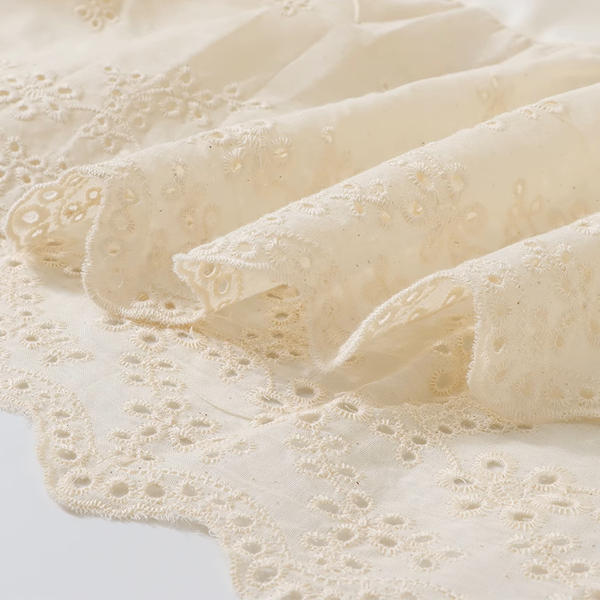 切り替えデザインレース＆フラワー刺繍ティアードスカート《Z00908》