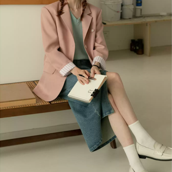 【2color】シングルブレストテーラードジャケット《Z00851》