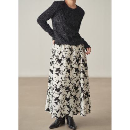 【2color】 レースフリンジ スリムフィットトップス X-433