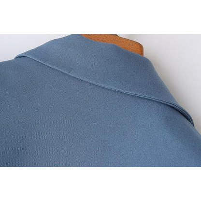 【2color】レイヤード風シングルブレストショートジャケット Z00156