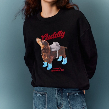 ドッグプリントスウェットシャツ　《Z00691》