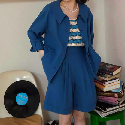 【2color】フラットカラーセットアップ X-148