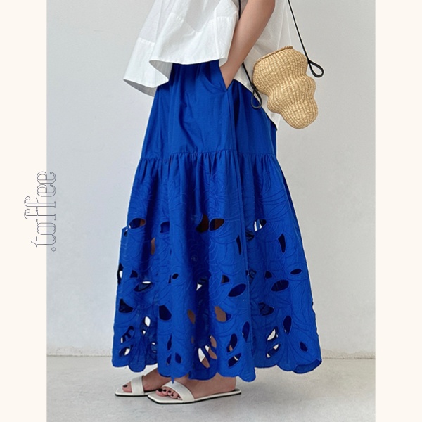 カットアウトロングスカート　Z00421