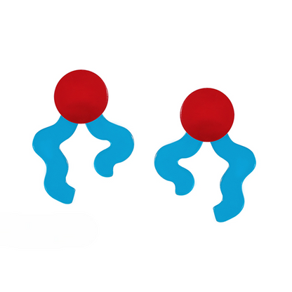 【3color】【2pattern】アーティスティックリボンモチーフイヤーアクセサリー　《Z00799》