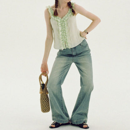 フェイクスカート＆デニムパンツの2点セット Z00312