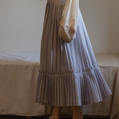 【2color】プリーツティアードフレアスカート《Z00864》