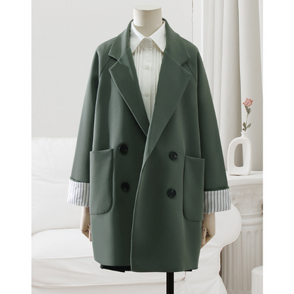 【3color】ストライプカフスのオーバーサイズジャケット X-331