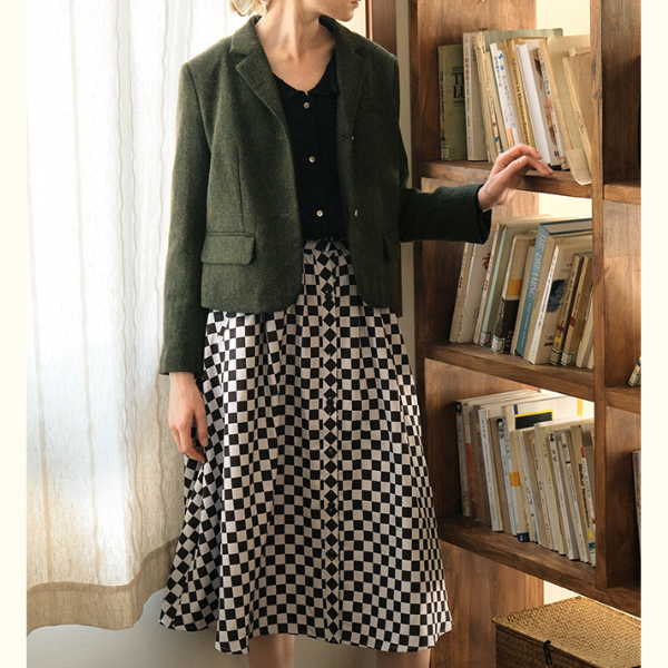 【2color】フリルカラーブラウス X-321