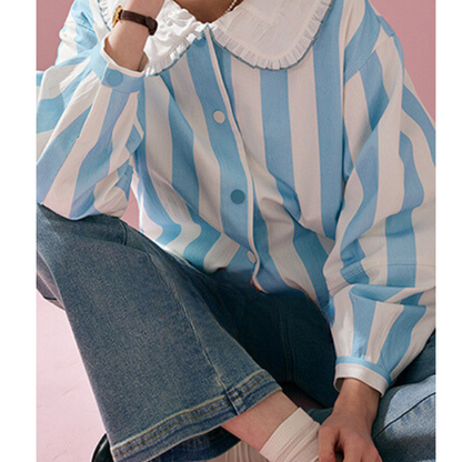 【2color】POPなラウンドネックコットンジャケット  Z00131