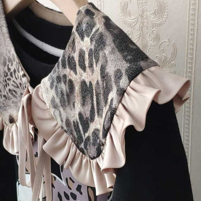 【6pattern】ジャガードフリルつけ襟 X-388