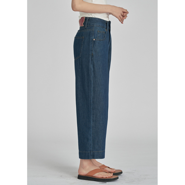 【2color】ウォッシュド ワイドレッグジーンズ Z00177