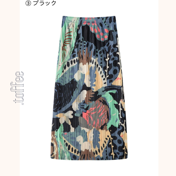 【8pattern】マルチカラーロングプリーツスカート《Z01068》