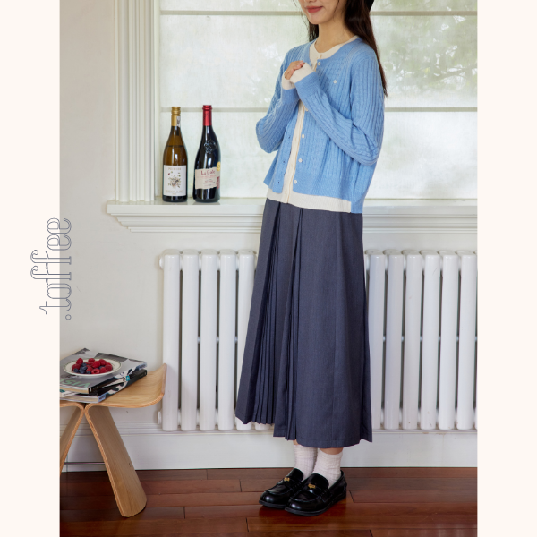 2タイププリーツミモレ丈スカート　Z00564