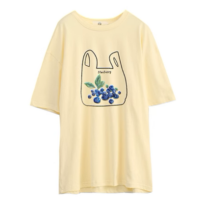 【5color】オーバーサイズロングプリントTシャツ《Z00991》