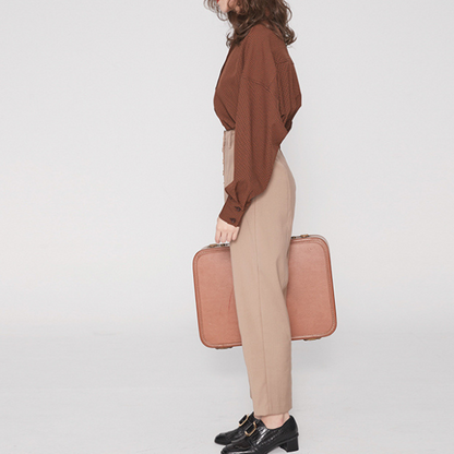 マルチプルフロントボタンハイウエストパンツ　AU-189