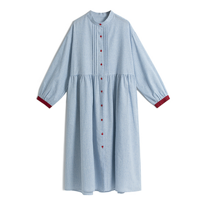 【2color】ギンガムチェックシャツワンピース　Z00584