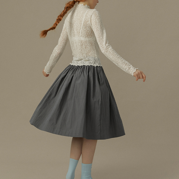 メッシュレースハーフハイネックトップ《Z00819》