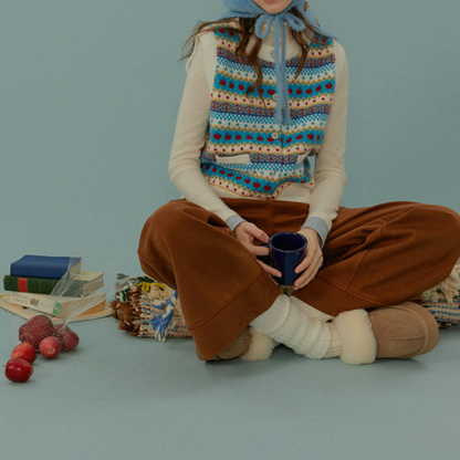 【2color】フレンチハイウエストワイドレッグパンツ Z00044