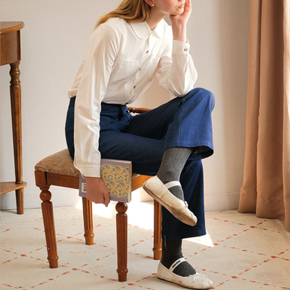 【3color】丸襟パッチポケット付きベーシックシャツ　《Z00742》