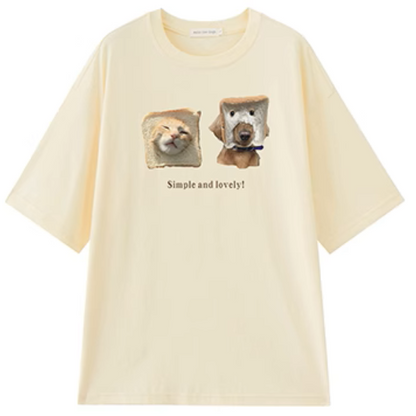 【6color】アニマルプリントオーバーサイズTシャツ《Z00990》