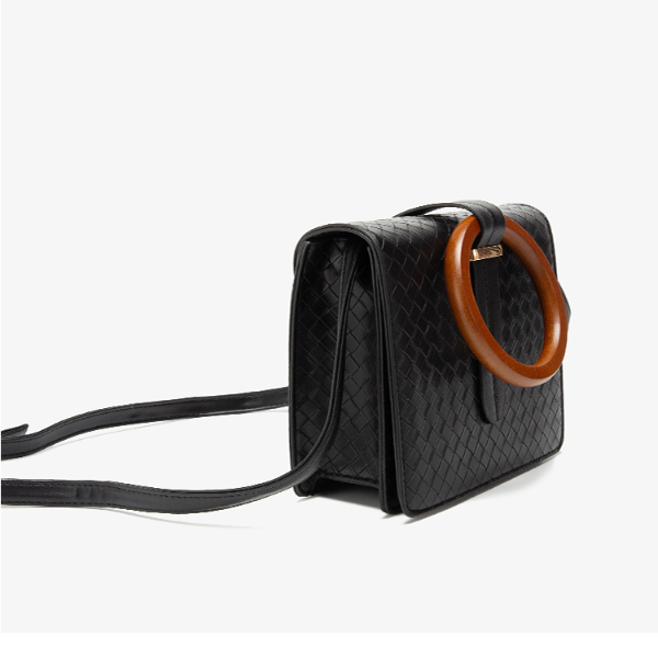 ウッドハンドル2wayスクエアバッグ AU-375