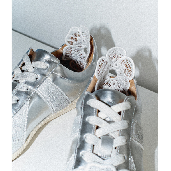 レースフラワーローカットスニーカー X-477