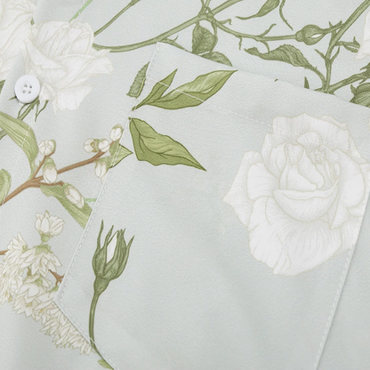 パッチポケット付きフローラルシャツ《Z00916》