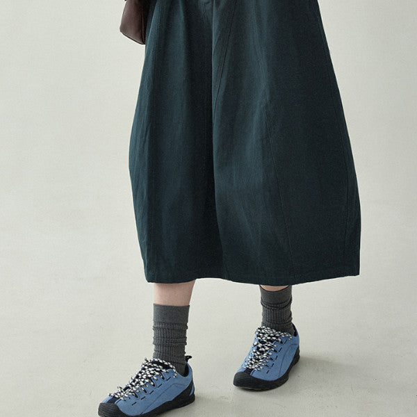 【2color】ワイドレッグコットンミディスカート Z00250