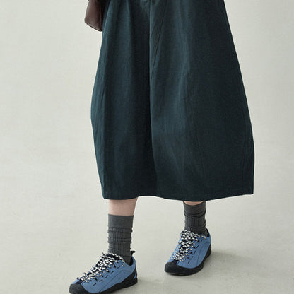 【2color】ワイドレッグコットンミディスカート Z00250