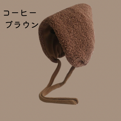 【6color】レースアップボアキャップ X-454